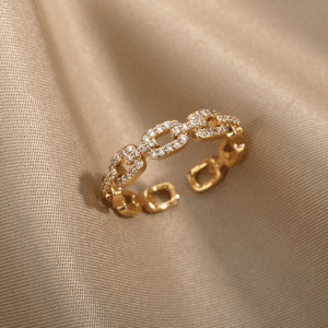 Bague à chaînes or