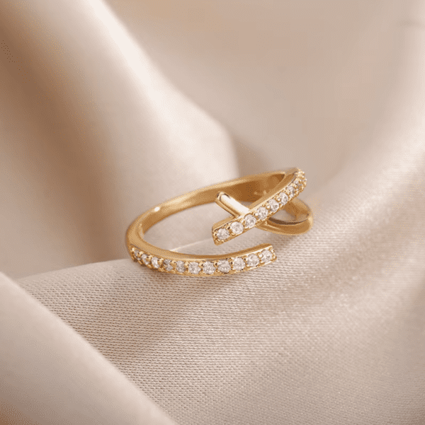 Bague croisée or