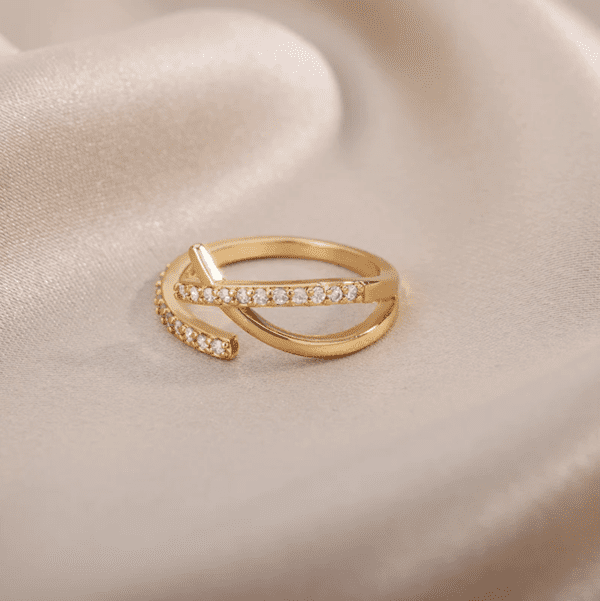Bague croisée or