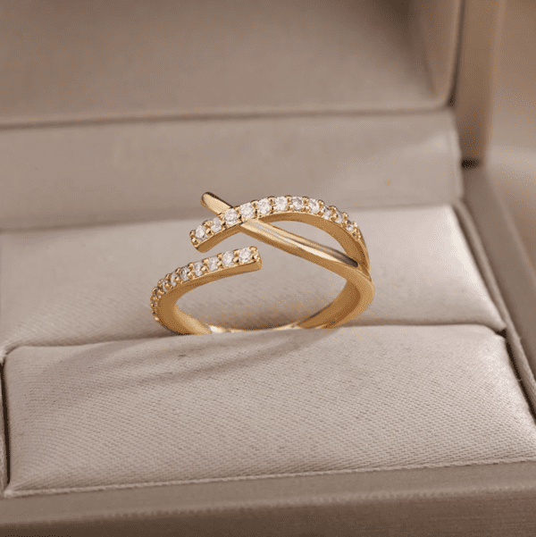 Bague croisée or