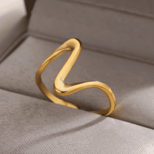 Bague ondulée or