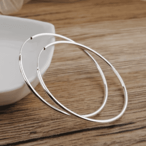 Boucles d'oreilles créoles argent